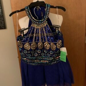 Sparkling Embellished Navy 2-Piece Special Occasion Dress